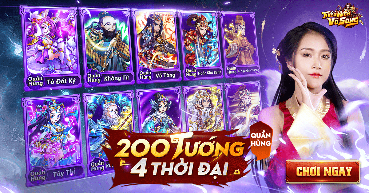 Game đấu tướng kinh điển 6vs6 - Thiếu Niên Vô Song mở đăng ký trước, báo danh nhận tướng cam Tiểu Kiều