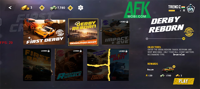 Không ngại việc va chạm trong game đua xe Demolition Derby 5: Crash Race