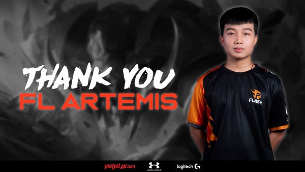 CHÍNH THỨC: Artemis chia tay Team Flash