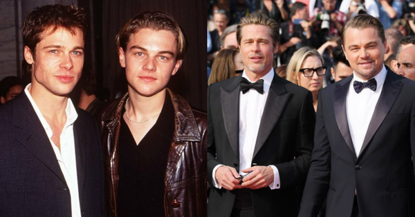 2 tài tử cực phẩm Brad Pitt và Leonardo chung khung hình sau 25 năm: Đúng là 2 người đàn ông quyến rũ nhất hành tinh!