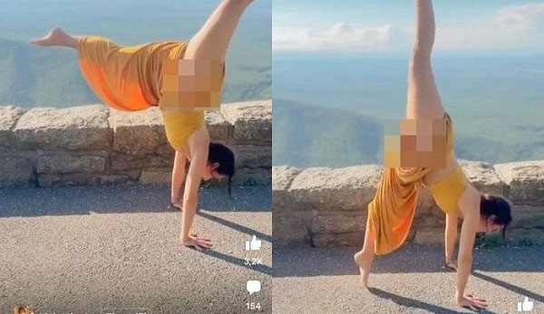 Linh Miu khoe clip lộn mèo nhưng lại rơi cảnh 