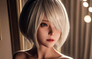 NieR: Automata: AI tưởng tượng 2B là một cô gái quyến rũ ngoài đời thực