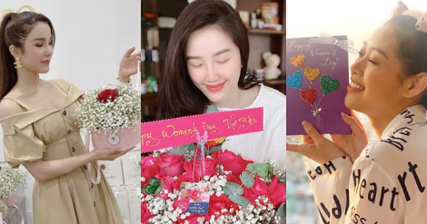 Diệp Lâm Anh khéo nịnh mẹ chồng, Khánh Vân tự tay làm thiệp cùng dàn sao Vbiz hào hứng khoe quà ngày 8/3
