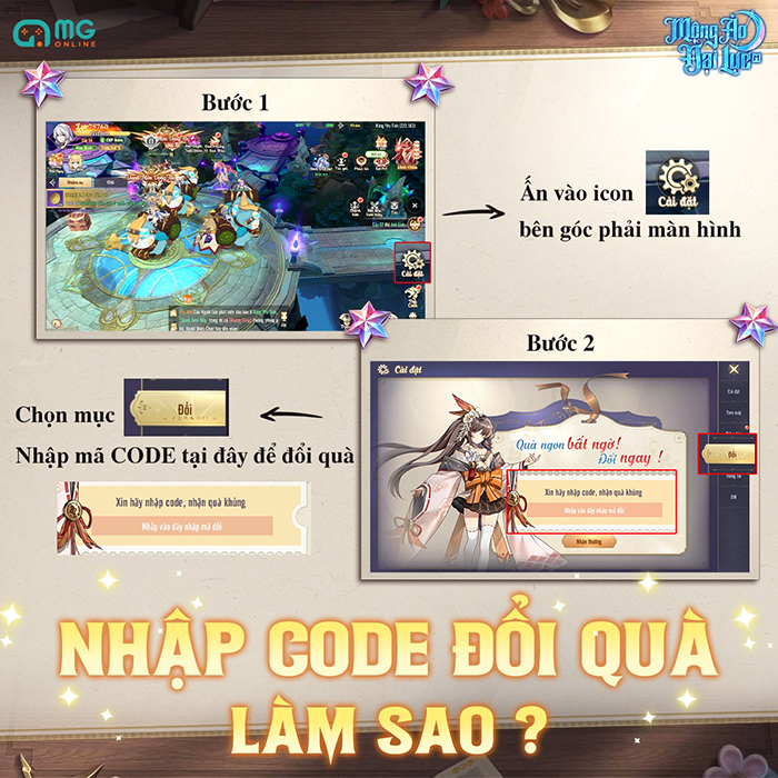 AFKMobi tặng nhiều gift code game Mộng Ảo Đại Lục M giá trị