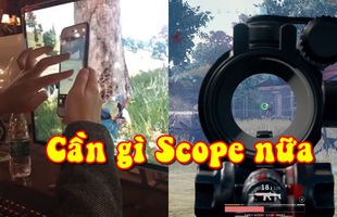 Cạn lời với game thủ PUBG sử dụng thủ thuật ngắm xa cực dị bằng iphone, cân tất cả các loại scope