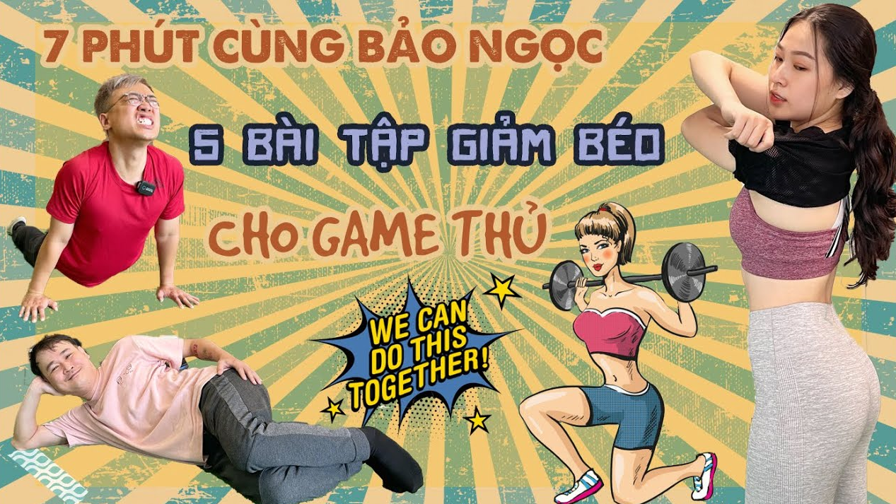 MC Bảo Ngọc hướng dẫn 5 bài tập giảm cân dành cho game thủ