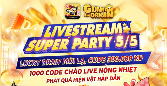 Gunny Origin tổ chức livestream hoành tráng, ngập tràn quà tặng miễn phí