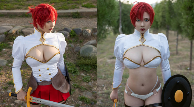 Cosplay Boudica FGO mạnh mẽ nhưng không kém phần quyến rũ