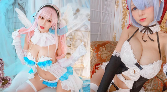 Ngắm nhìn tâm hồn trắng ngần tròn trịa của nữ người mẫu nội y nghiện cosplay