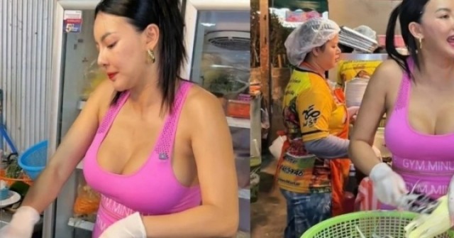 Cô chủ nhà hàng xinh đẹp gây tranh cãi vì ăn mặc gợi cảm để thu hút thực khách