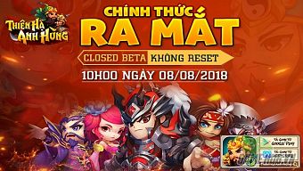 Thiên Hạ Anh Hùng chính thức ra mắt hôm nay cùng Giftcode siêu giá trị