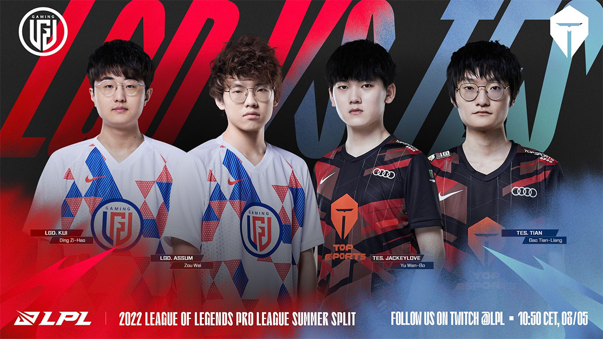 Nhận định LPL Hè 2022 ngày 5/8: LGD vs TES