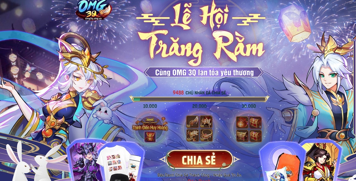 Trải nghiệm Lễ Hội Trăng Rằm, nhận ngàn quà xịn cùng OMG 3Q