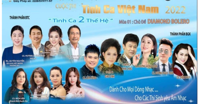 Công bố cuộc thi Tình Ca Việt Nam mùa giải đầu tiên 2022