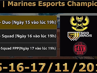 Marines Esport tổ chức giải đấu PUBG - Marines Esports Championship với giải thưởng vô cùng hấp dẫn