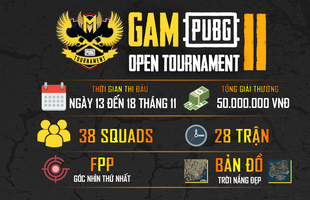 Gam Open Tournament trở lại và lợi hại gấp bội: Tổng giá trị giải thưởng lên tới 50,000,000 VNĐ