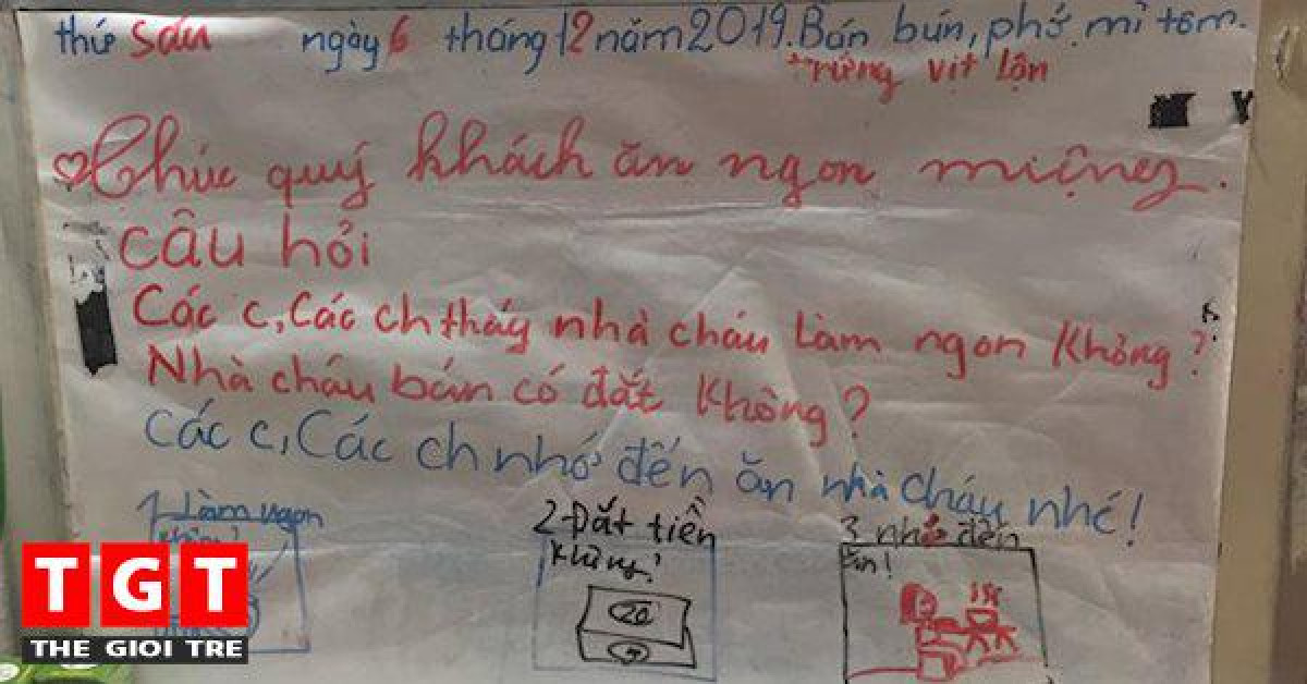 Góc tường quán ăn và những câu chữ dễ thương, ai đọc xong cũng trầm trồ thích thú