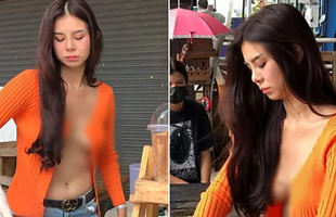 Vượt khó đi làm thêm, hot girl đại học phanh áo, thả rông vòng một đứng bán bánh giữa đường, doanh thu tăng 4 lần so với khi ăn mặc đầy đủ