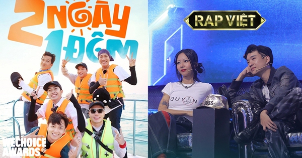 WeChoice Awards 2023: Lộ diện 5 show giải trí xuất sắc nhất năm, 2 ngày 1 đêm - Rap Việt 