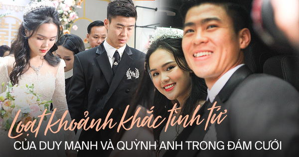 Loạt khoảnh khắc tình phát ghen của Duy Mạnh - Quỳnh Anh tại lễ cưới: Nắm chặt tay nhau, hạnh phúc hé lộ qua những nụ cười!