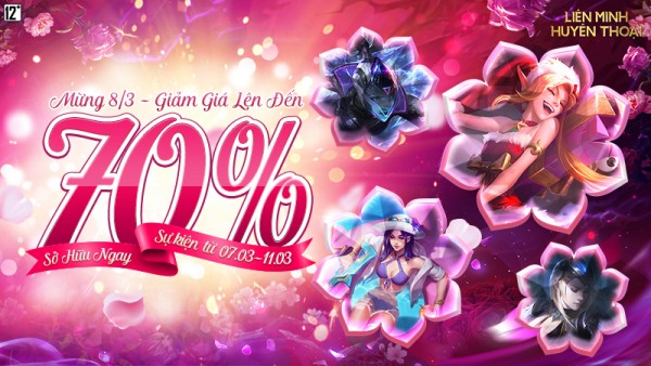 Mừng Quốc Tế Phụ Nữ 8.3 – Giảm giá lên tới 70% trang phục tướng nữ từ 07/03 đến hết 11/03