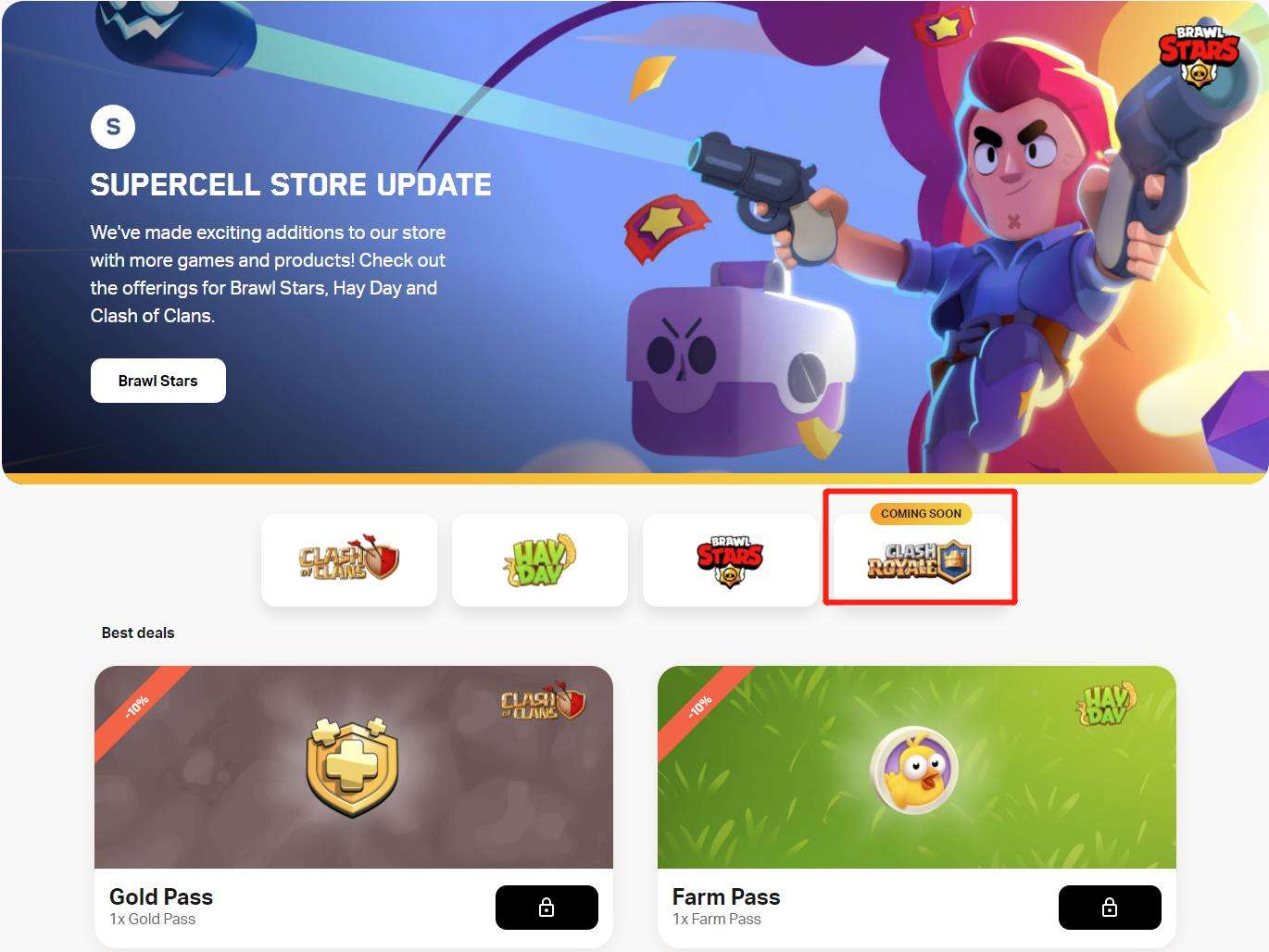 Quay lưng với store truyền thống, Supercell giảm 10% tiền nạp game trên website chính thức