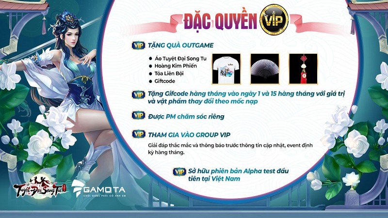 Nhận ngay chuỗi đặc quyền VIP 