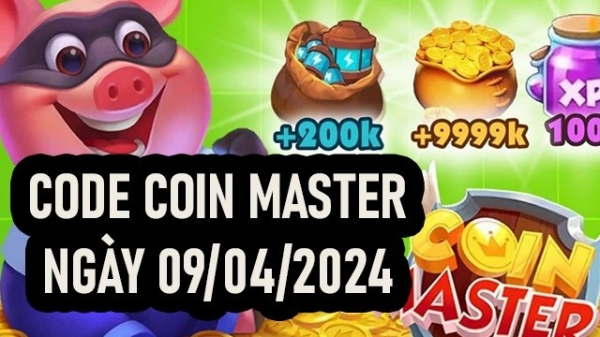 Cách nhận Spin, Code Coin Master miễn phí ngày 9/4