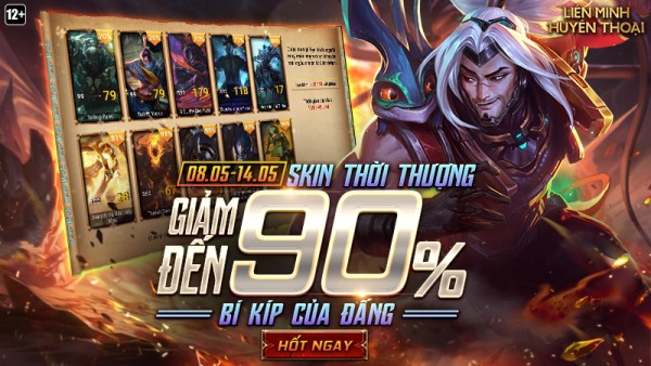 Bí Kíp Yasuo quay trở lại! – Skin thời thượng, giảm giá đến 90% từ 08/05 đến 14/05