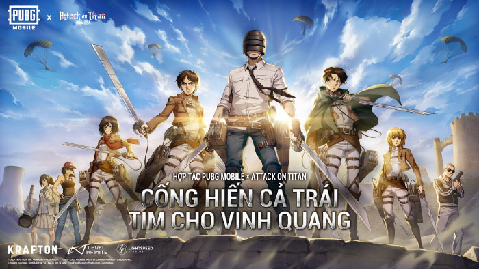 Toàn tập cập nhật hơp tác Attack On Titan của PUBG Mobile phiên bản 3.8