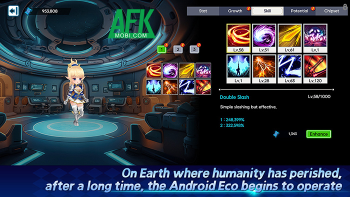 Theo dõi cuộc chiến 100 năm của một cô nàng Android trong game Idle Eco