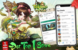 Vừa ra mắt 30 phút, Tiếu Ngạo Độc Tôn VGP đã đạt được Top 1 BXH App Game Việt