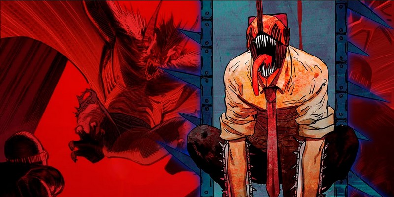 Chainsaw Man mang đến nhiều hình ảnh đen tối có phần giống với series Batman