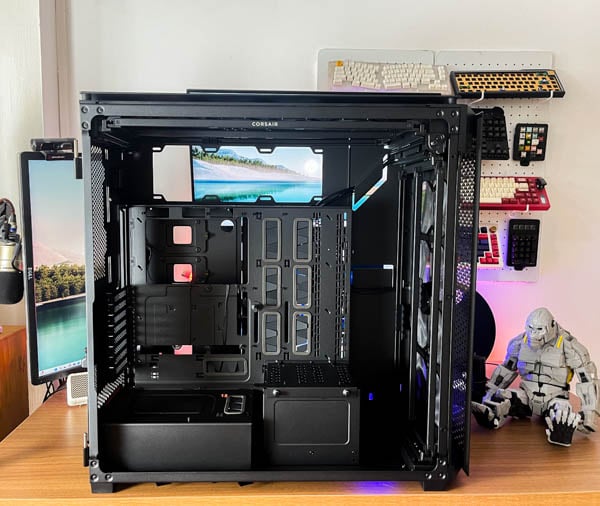 Review case PC khổng lồ CORSAIR 9000D RGB AIRFLOW Super-Tower: Ấn tượng khả năng mở rộng và làm mát