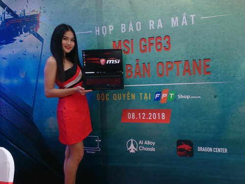 MSI ra mắt laptop chơi game GF63 tích hợp bộ nhớ Optane