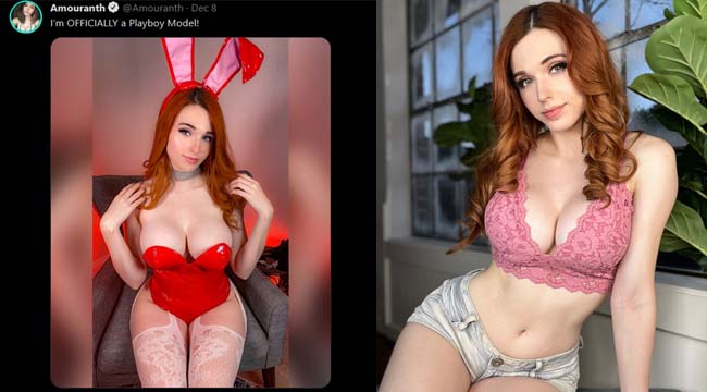 Cô nàng streamer đầy tai tiếng Amouranth “chính thức” trở thành người mẫu Playboy