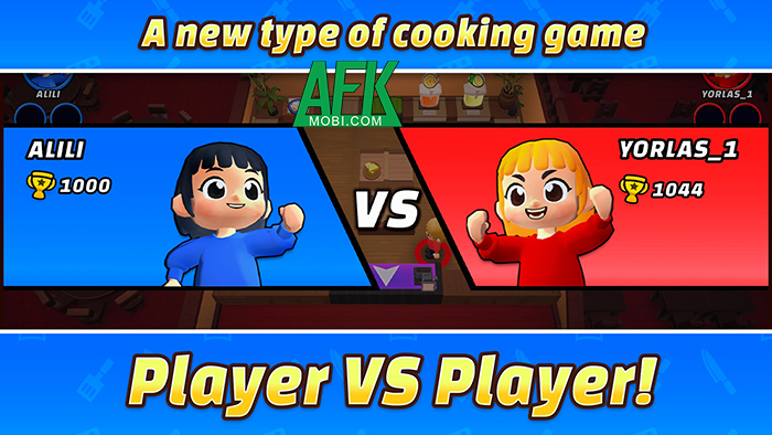 So tài phục vụ món ăn với người chơi khác trong game PvP Cooking Rivals