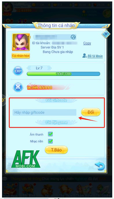 AFKMobi tặng nhiều gift code game Yêu quái ! Chạy đi đâu giá trị