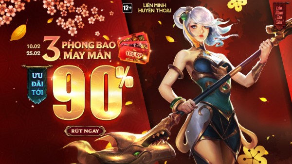 Tham gia “Phong Bao May Mắn” – Sở hữu 3 phong bao ưu đãi tới 90% từ 10/02 đến 25/02