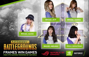 The 1st PUBG Female Vietnam Championship - giải đấu PUBG nữ đầu tiên tại Việt Nam được tài trợ bởi ROG và NVIDIA