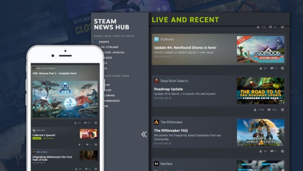 News Hub: Tính năng giúp người dùng cập nhật tin tức Steam tốt hơn