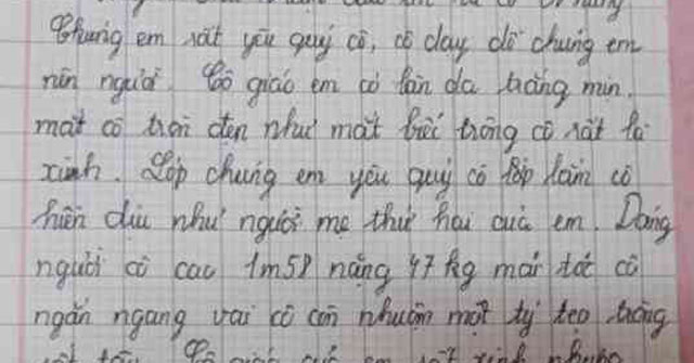 Bài văn miêu tả cô giáo khiến dân tình cười ngất, câu cuối khiến giáo viên cũng ngã ngửa