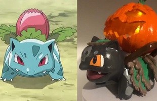 Tự thiết kế Ivysaur từ quả bí ngô, fan của Pokemon khiến cộng đồng thích thú