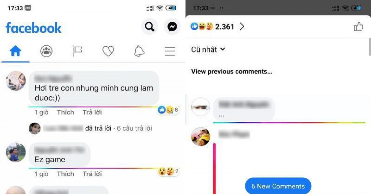 Cách đăng bình luận Facebook có đường kẻ đầy màu sắc