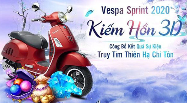 Kiếm Hồn 3D: Thiên Hạ Đệ Nhất – chủ nhân của xe Vespa Sprint lộ diện