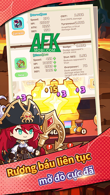 Hóa thân hiệp sĩ ngày đánh quái đêm mở hòm trong game Amazing Knight