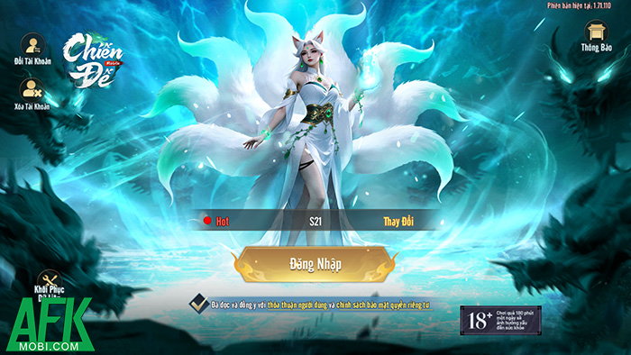 Trải nghiệm MMORPG tu tiên biến hình khá độc đáo tại tựa game Chiến Đế Mobile