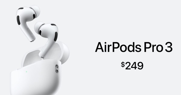 Apple AirPods Pro 3 ra mắt: Tai nghe có cảm biến đo nhịp tim, dịch trực tiếp và chống ồn "đỉnh nhất thế giới", giá gần 6,6 triệu đồng