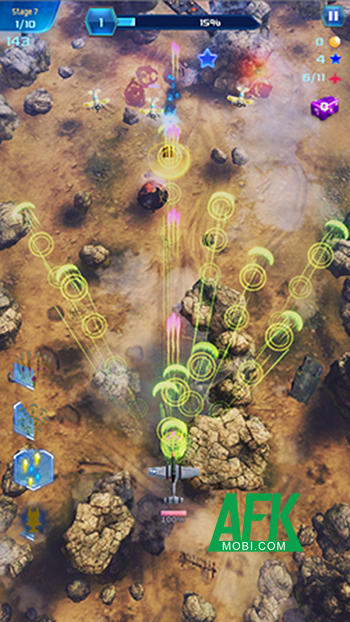 Airforce Invader game hành động bắn ruồi sở hữu nền đồ họa đẹp mắt
