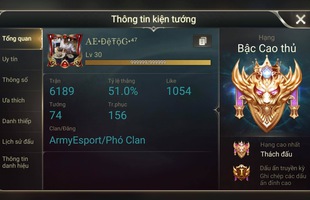 Liên Quân Mobile: Nghi vấn Clan ArmyEsport leo rank Cao Thủ nhờ 